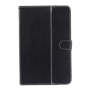 9 Tablet PC Leather Case Cover Protective Jacket with Steel Hooks Black