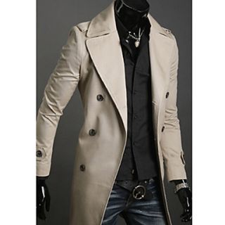 Mens Slim Double Breasted Trench Coat