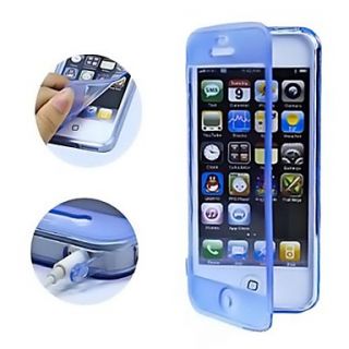 Touch Screen TPU Transparent Full Body Case for iPhone 5/5S(Assorted Color)