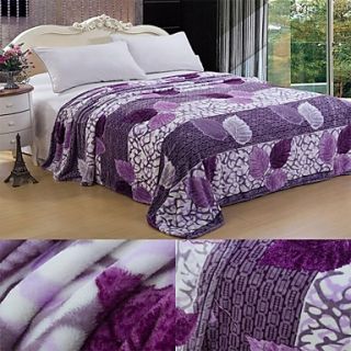 Euphoria Brand Ultra Fluffy Purple Phoenix Leafs Full Sizes Blanket Sofa TV Versatile Blanket