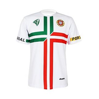 KOOPLUS   Portuguese National Team PolyesterLycra Short Sleeve White Cycling T Shirt