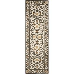 Hand hooked Chelsea Irongate Ivory Wool Rug (26 X 6)