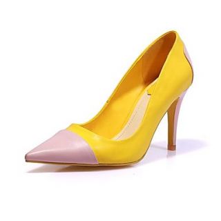 Leather Womens Stiletto Heel Pumps Heels with Split Joint Shoes(More Colors)