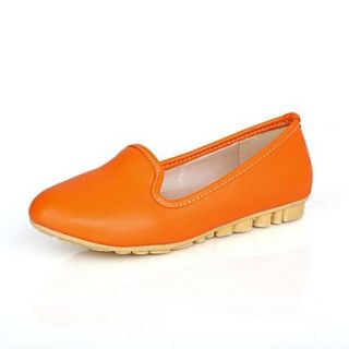 Faux Leather Womens Flat Heel Comfort Flats Shoes (More Colors)