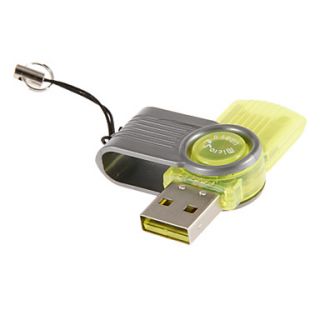 Mini USB Memory Card Reader (Red/Green/Yellow)