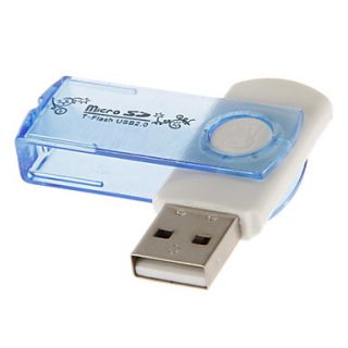 Mini USB Memory Card Reader (Blue/Orange/Yellow)