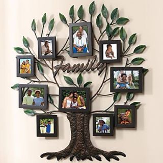 Country Style Tree Type Photo Wall Frame Collection   Set of 10