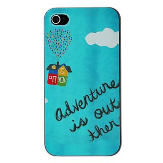 Colorful House in the Air Pattern PC Hard Case for iPhone 4/4S