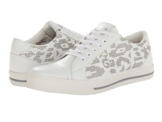 Just Cavalli Leopard Lace Up Sneaker Mens Lace up casual Shoes (White)