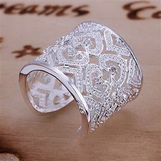 Special Silver Plated Silver With Cubic Zirconia Womens Ring