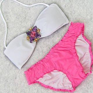 Trendy Sexy Bikini Swimwear with Rhinestone
