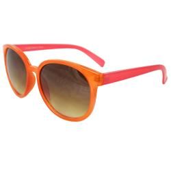 Womens Orange/ Pink Oval Fashion Sunglasses