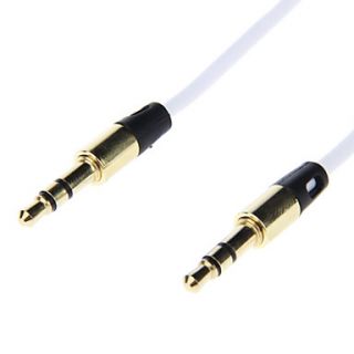3.5mm Gold Plated Audio Jack Connection Cable(White 1.0m)