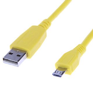 USB Sync and Charger Cable for Samsung/HTC(1m Yellow)