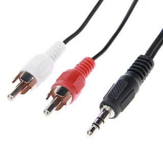 3.5mm Male to 2 RCA Male Cable(1.1m)