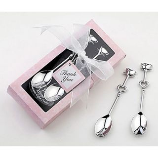Amasra Silver Chrome Demitasse Spoons(pink)