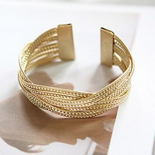 MISS U Womens Fashion Twist Knit Gold Bracelet
