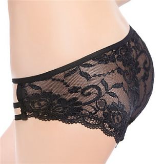 Womens Sexy Solid Color Lace Short Briefs
