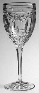 Noritake Darnell Platinum Water Goblet   Clear, Platinum Trimcut