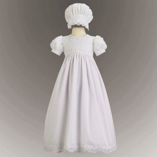 Lito Childrens Wear Inc Kayla Embroidered Cotton Christening Gown Multicolor  
