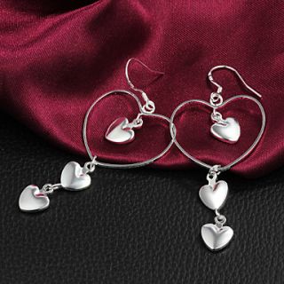 High Quality Elegant Slivery Alloy Womens Drop Earring(1 Pair)