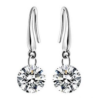 Europe Style Vintage Slivery Womens Alloy Drop Earring(1 Pair)