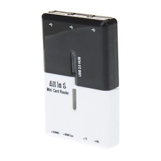 All in one USB 2.0 Memory Card Reader/Combo Adapter (Assorted Colors)