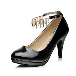 Patent Leather Womens Cone Heel Pumps/Heels with Chain Shoes(More Colors)