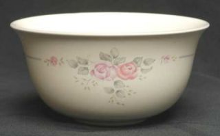 Pfaltzgraff Trousseau Deep Soup/Cereal Bowl, Fine China Dinnerware   Ivory,Pink&