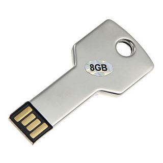 8G Key Shaped Metal Material USB Flash Drive