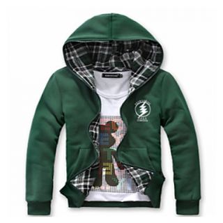 Mens Both Sides To Wear Hoodie Plaids Coat