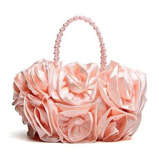 Womens Fashion Silk Flower Evening Bag