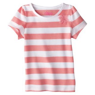 Circo Infant Toddler Girls Short Sleeve Striped Tee   Desert Flower 5T