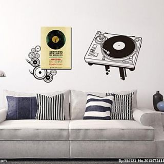 Still Life Old Record Machine Decorative Wall Stickers
