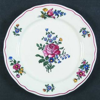 Villeroy & Boch Alsace Salad Plate, Fine China Dinnerware   Floral Border&Center