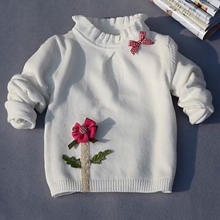 Girls Lovely Bowknot Stringy Selvedge Sweaters