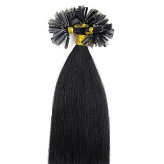 22Inch Remy Nail Keratin/U fusion Tipped Straight Fusion Hair Extensions More Dark Colors 100s/pake 0.6g/s