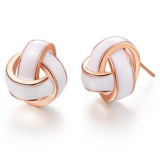 Classic Gold Or Silver Plated Flower Shape White Womens Earrings(More Colors)