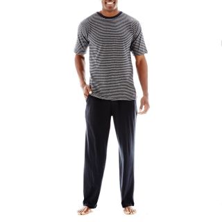 Hanes Pajama Set, Navy, Mens