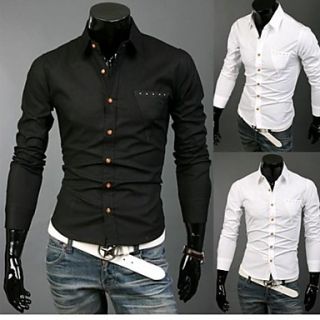 Mens Spring New Fashion Long Sleeve Casual Shirt