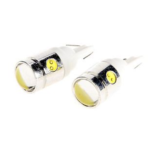 4 SMD LED Wedge Light 3W High Power White Lamp Bulb 250LM for Motorcycle 2PCs
