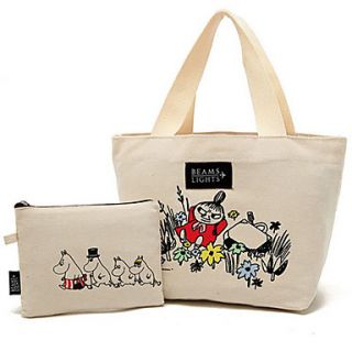 Cute Cartoon Pattern Canvas Two Pieces Tote