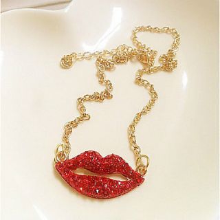 Womens Lips Necklace
