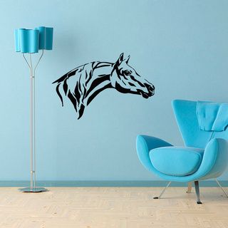 Horse Mane Vinyl Wall Decal Art (Glossy blackDimensions 22 inches wide x 35 inches long )