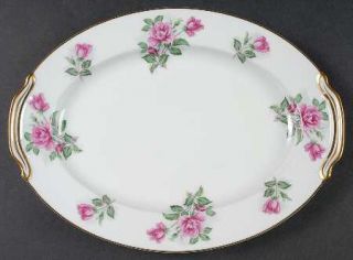 Noritake Linda 11 Oval Serving Platter, Fine China Dinnerware   Rose Clusters O