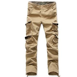 Mens Casual Fashion Multi Pocket Pants