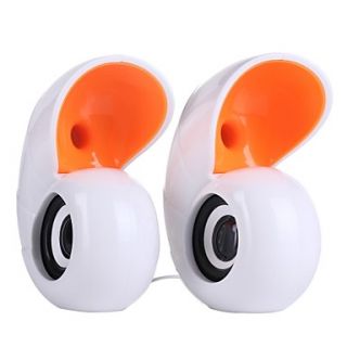 Music F High Quality Stereo USB 2.0Multimedia Speaker M 39(Orange White)