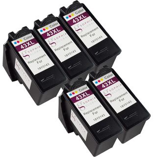 Sophia Global Remanufactured Ink Cartridge Replacement For Lexmark 43xl (5 Color) (colorPrint yield up to 350 pagesModel 5eaLexmark43XLCPack of 5We cannot accept returns on this product. )