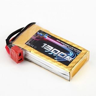 YKS 7.4V 1300mah 2S 20C Li Po Battery(T Plug)