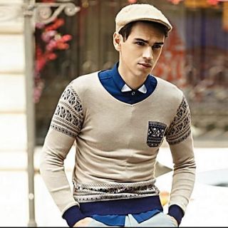 Mens Pure Cotton English Fashion Sweater